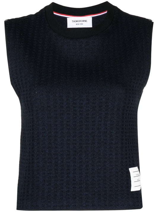 Logo-Patch Jacquard Top