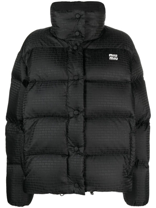 Logo-Print Quilted Jacket