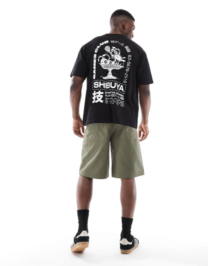 Oversized T-Shirt With Shibuya Graphic