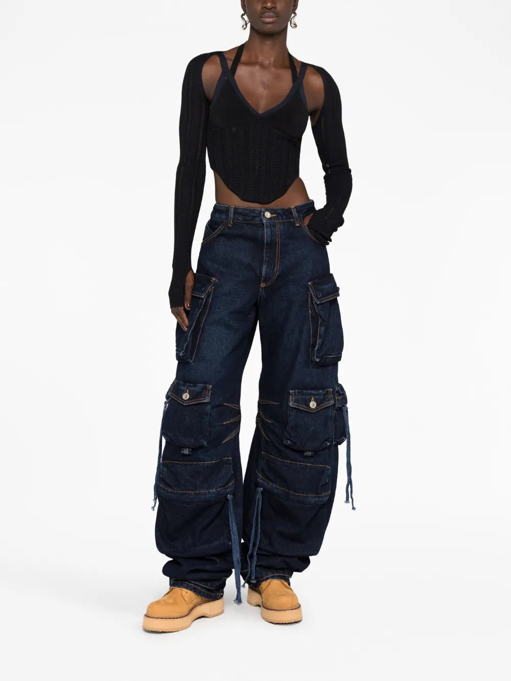 Fern Wide-Leg Cargo Jeans