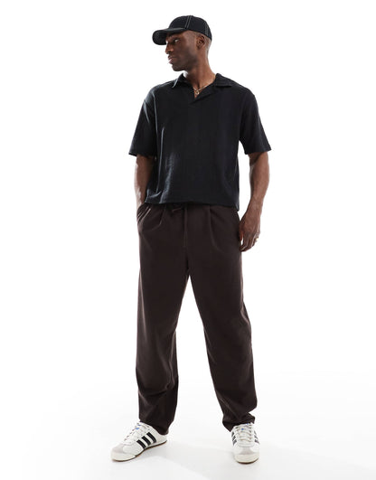 Knitted Self Stripe Polo