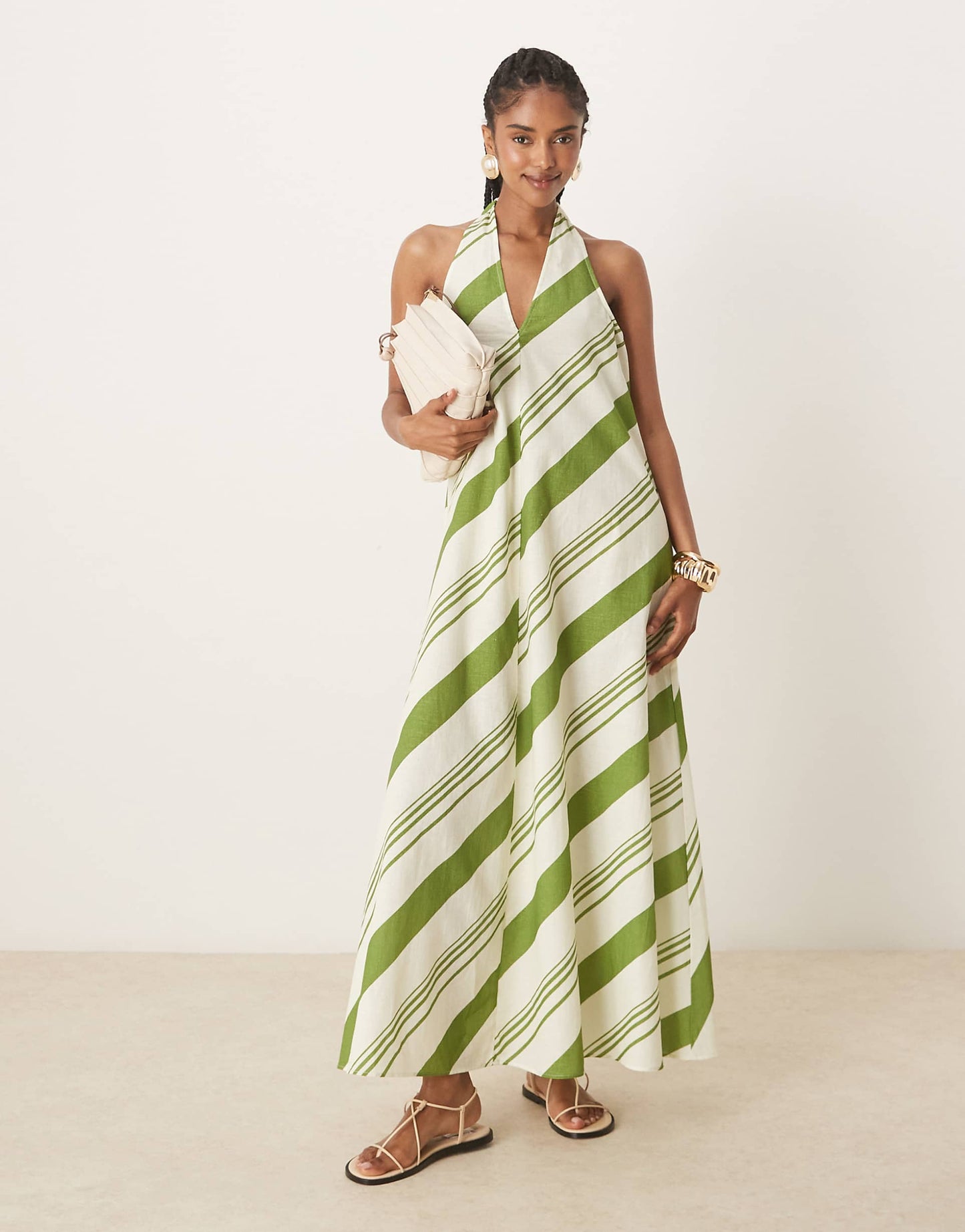 Relaxed Halter Neck Maxi Dress
