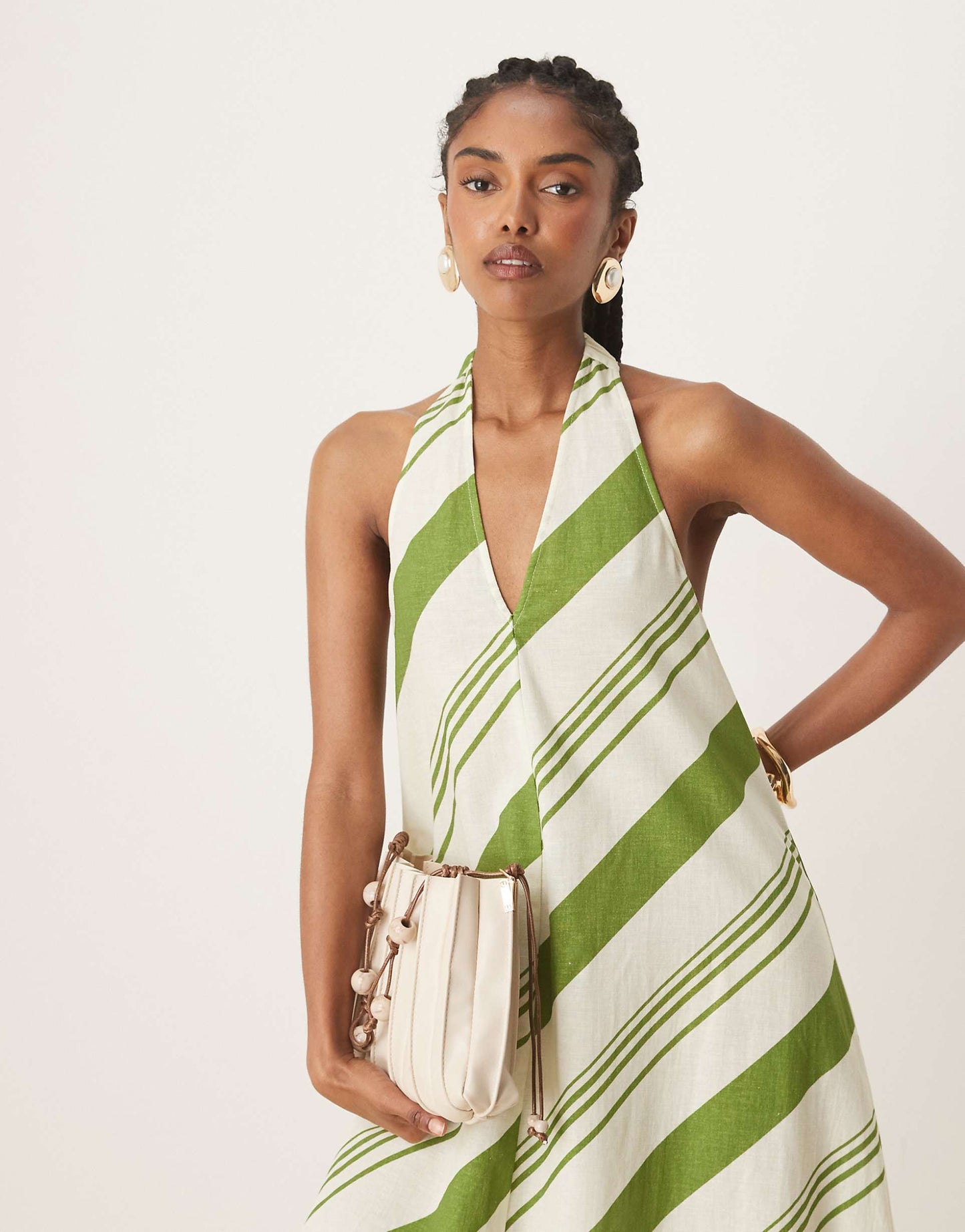 Relaxed Halter Neck Maxi Dress