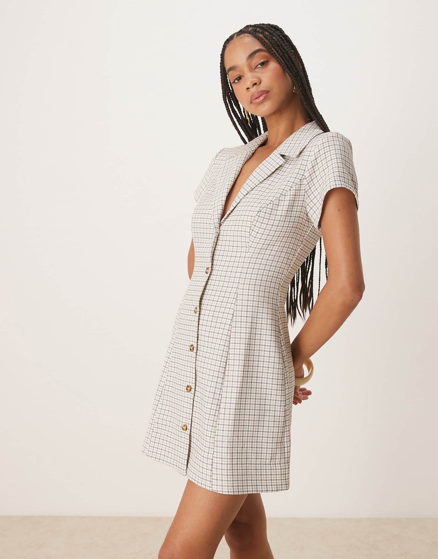 Collared Mini Shirt Dress