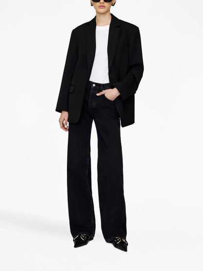 Logo-Patch Wide-Leg Jeans