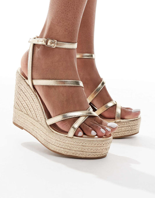 Strappy Wedge Espadrilles