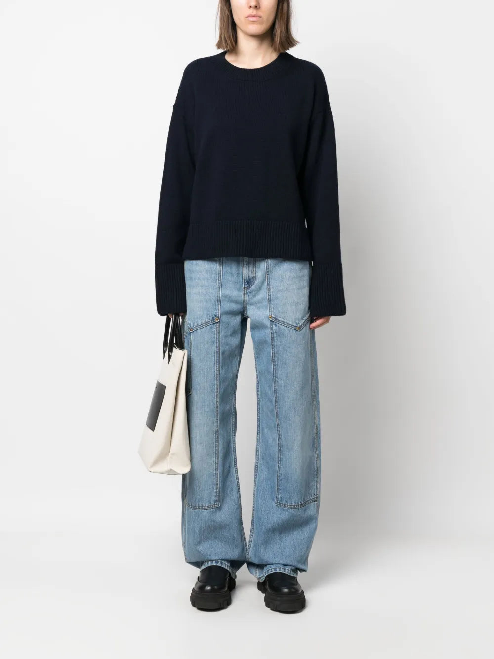Wide-Sleeve Wool Jumper