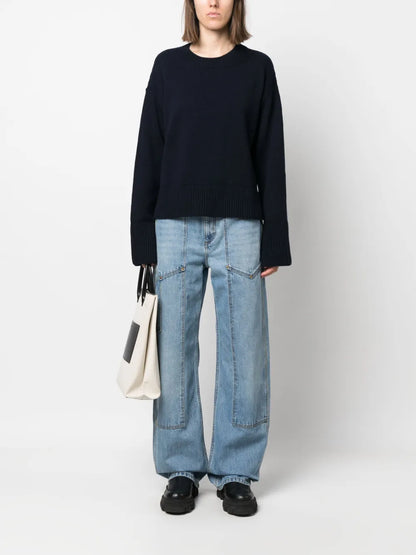Wide-Sleeve Wool Jumper