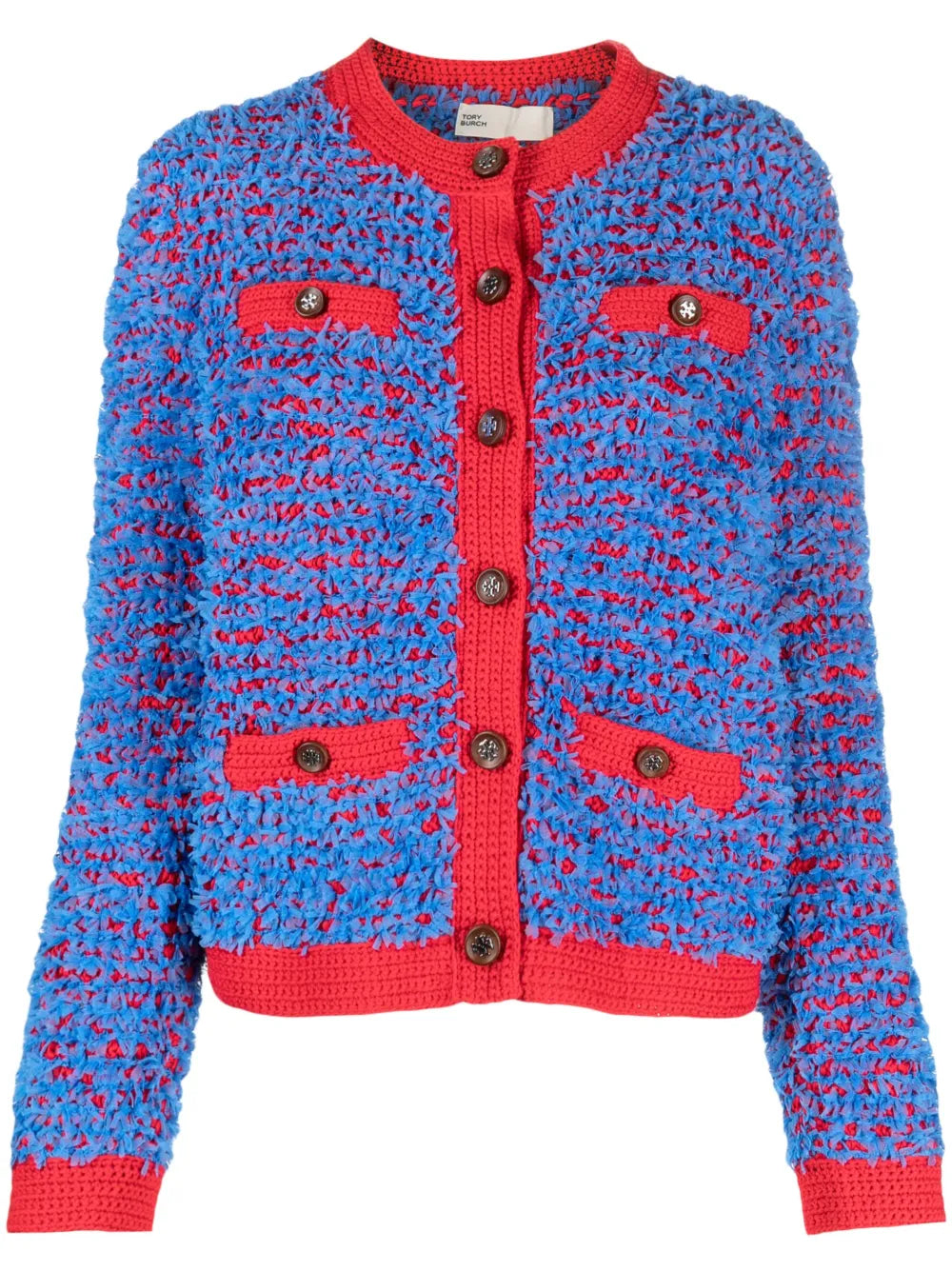 Ruffled Button-Up Cardigan