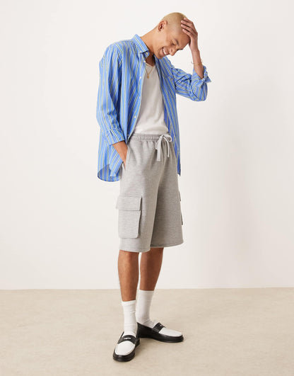 Oversized Longer Length Short With Utility Pockets