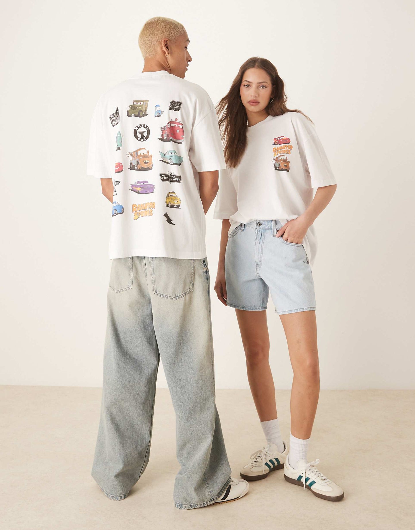 Disney Pixar Unisex Oversized T-Shirt With Cars Prints