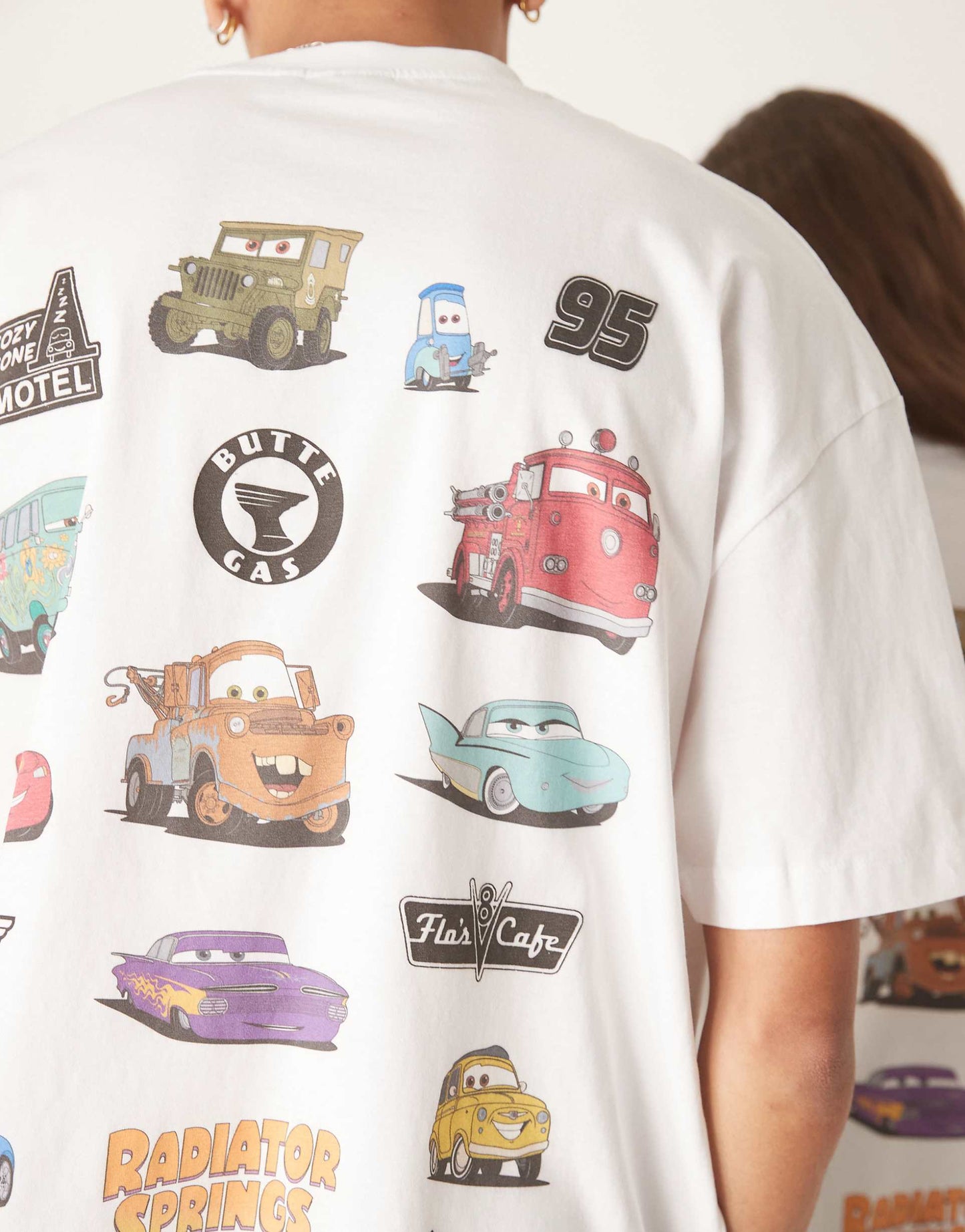 Disney Pixar Unisex Oversized T-Shirt With Cars Prints