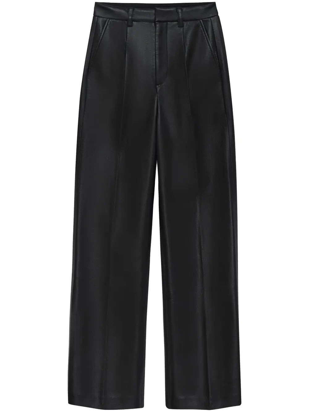 Wide-Leg Recycled-Leather Trousers