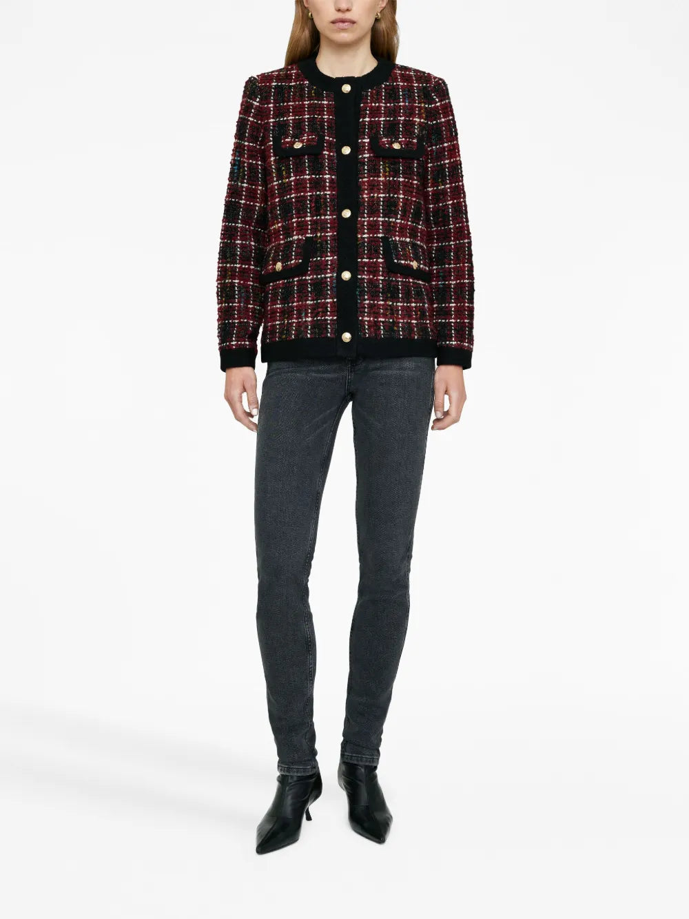 Lydia Cherry Plaid Jacket