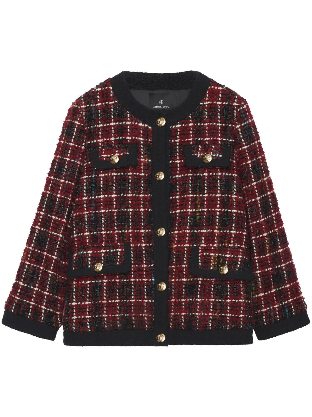 Lydia Cherry Plaid Jacket