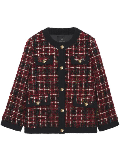 Lydia Cherry Plaid Jacket