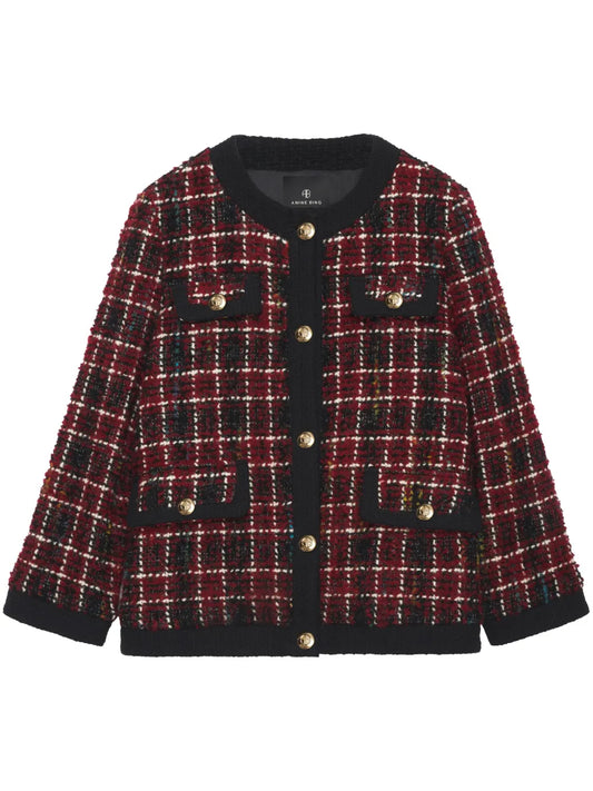 Lydia Cherry Plaid Jacket