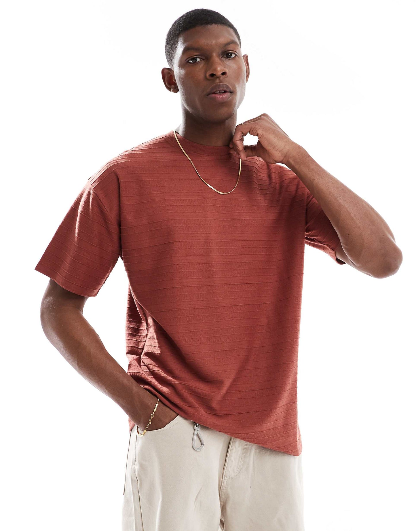 Textured Tonal Stripe T-Shirt