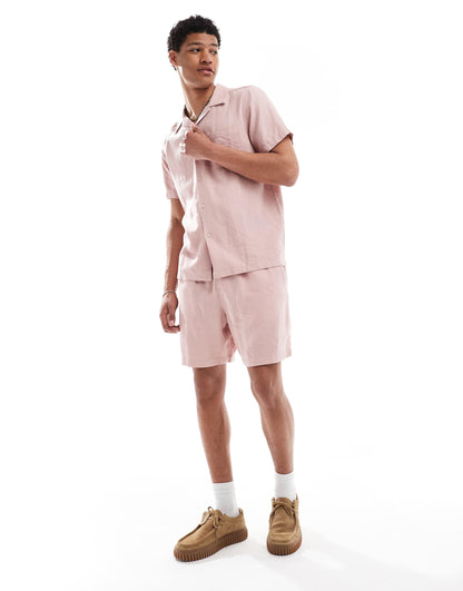 Linen Blend Shirt & Short Co-Ord
