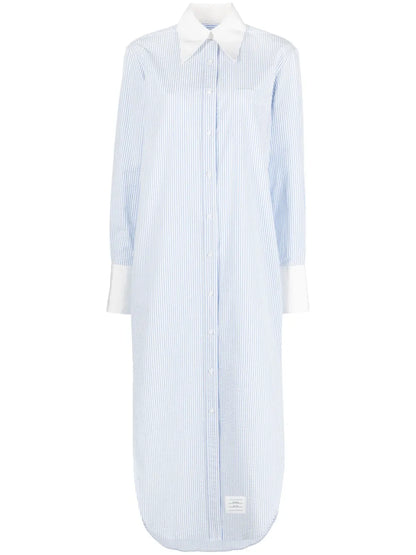 Striped Cotton Shirt Dress