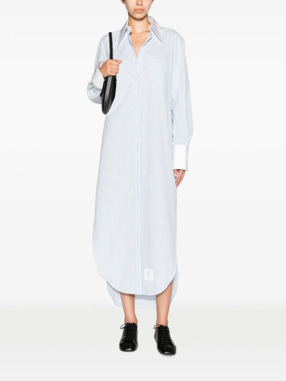 Striped Cotton Shirt Dress