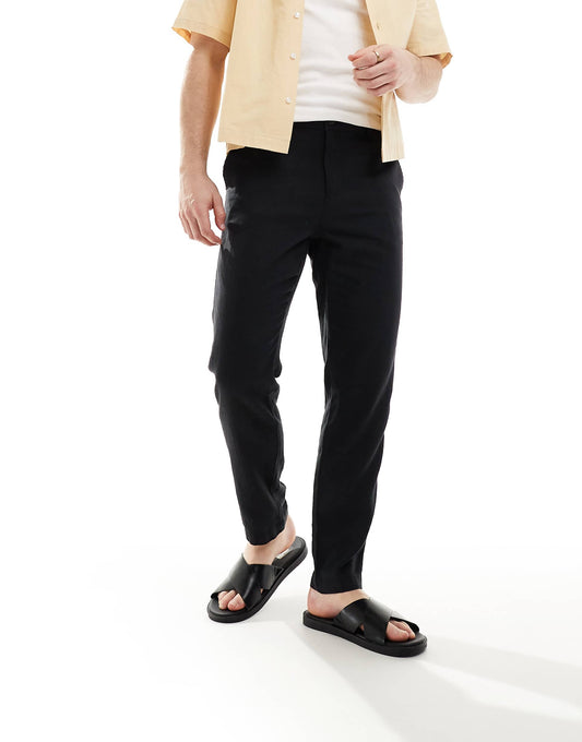 Linen-Blend Trouser