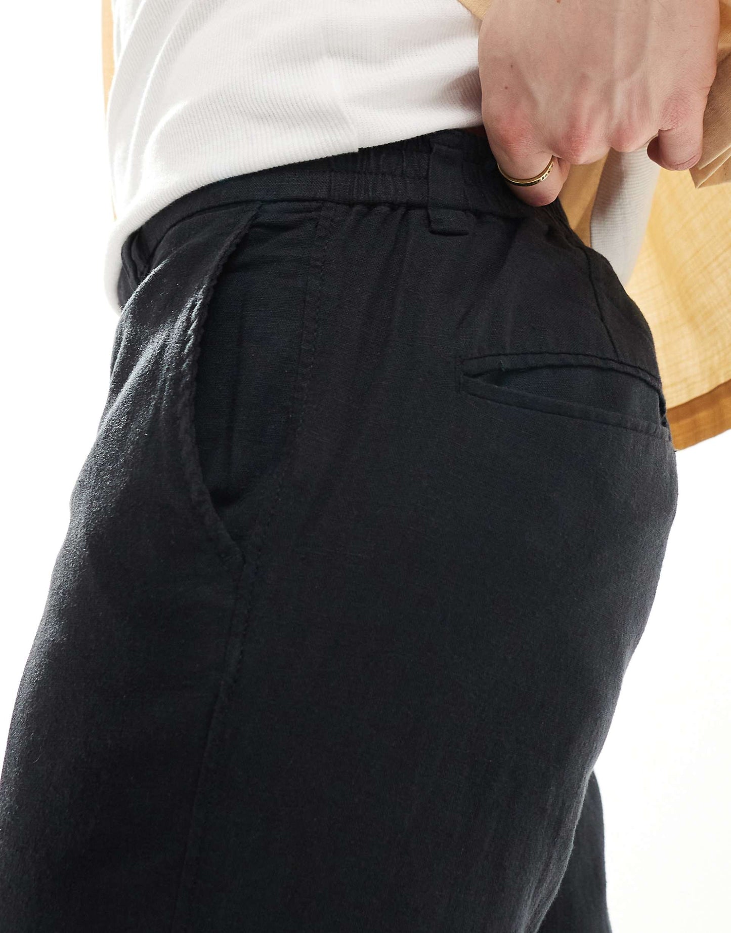 Linen-Blend Trouser