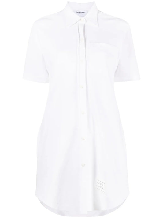 Sequin-Detail Cotton Shirt Dress