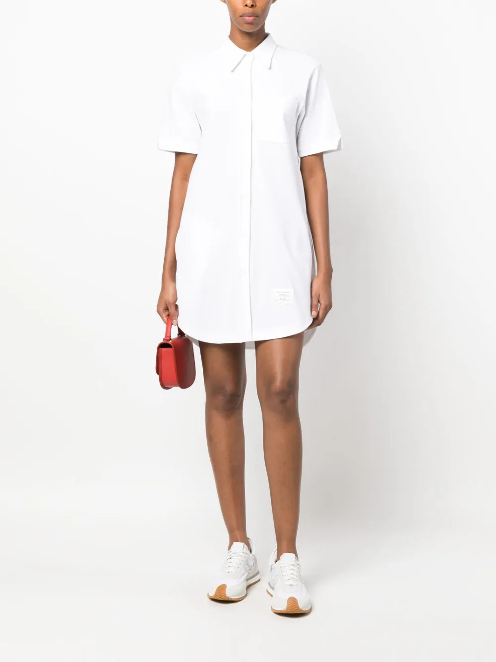 Sequin-Detail Cotton Shirt Dress