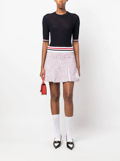Rwb Stripe Pointelle-Knit Top