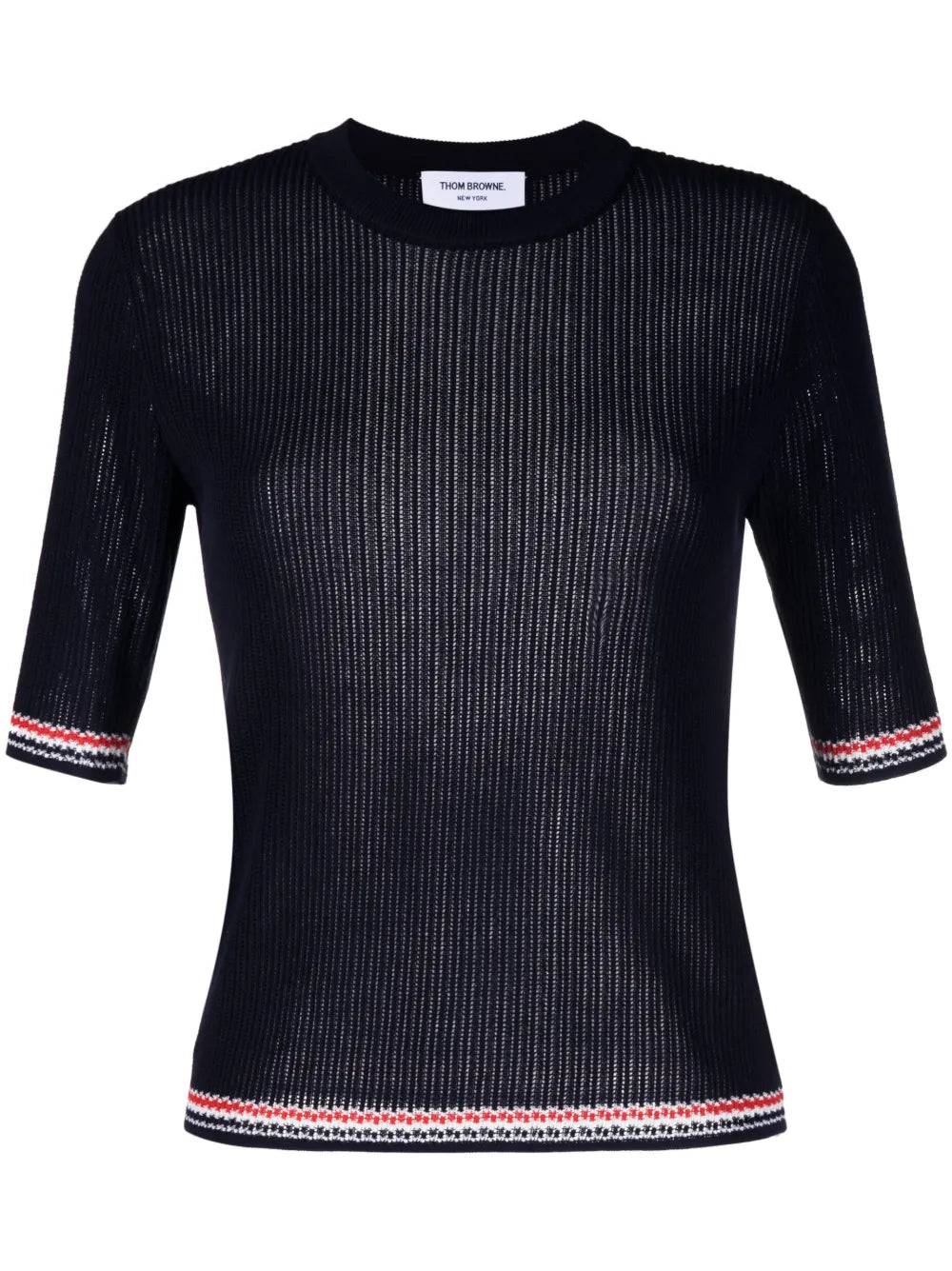 Rwb Stripe Pointelle-Knit Top