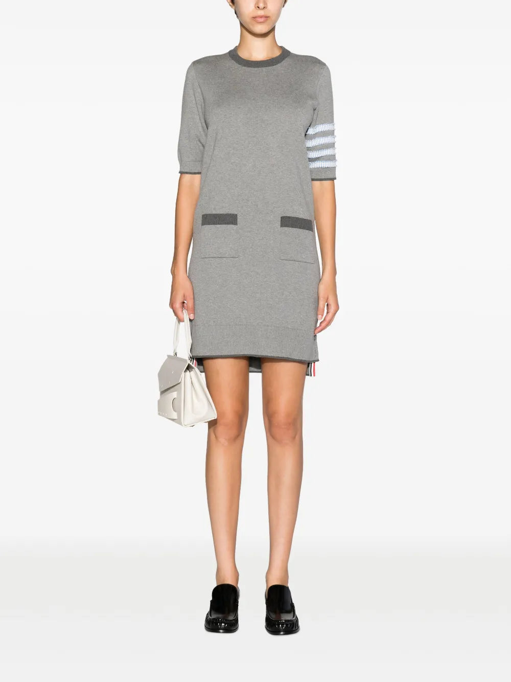 4-Bar Stripe Knitted Minidress