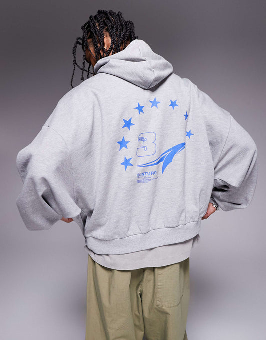 Extreme Oversized Hoodie With Prints