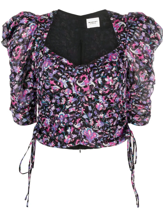 Galaor Puff-Sleeve Blouse