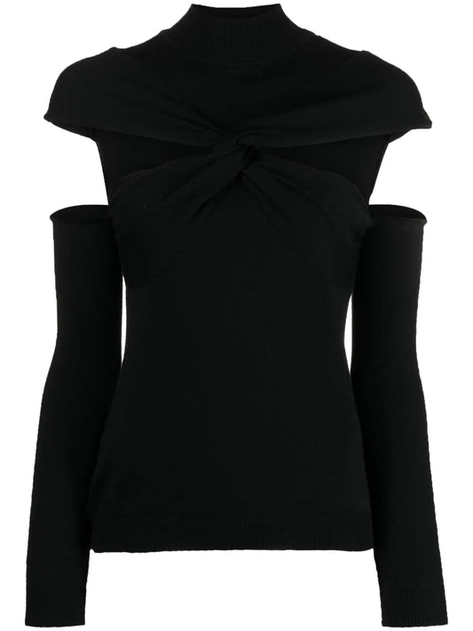 Twist-Detail Cut-Out Jumper