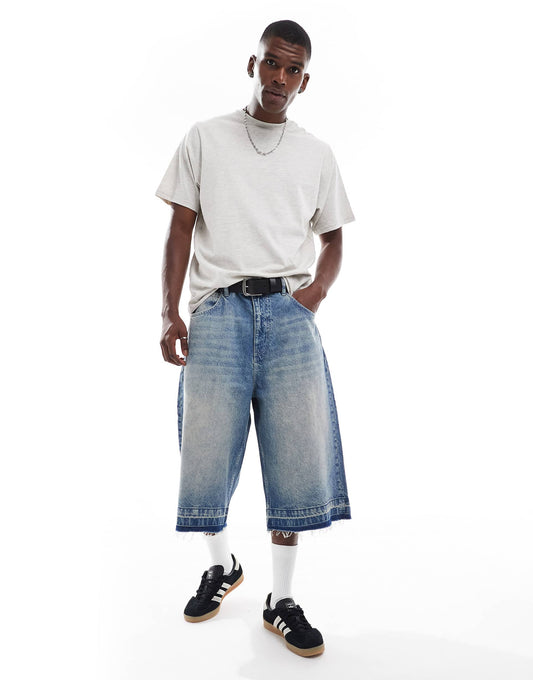 Super Baggy Raw Hem Jort