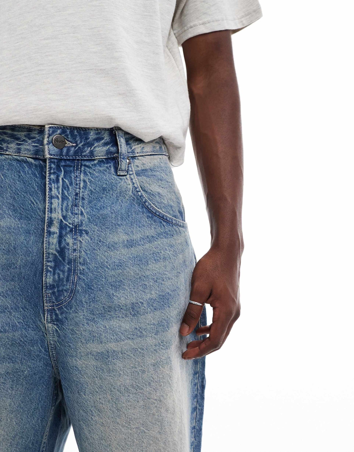 Super Baggy Raw Hem Jort