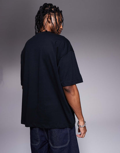 Oversized T-Shirt With Floral Chest Print