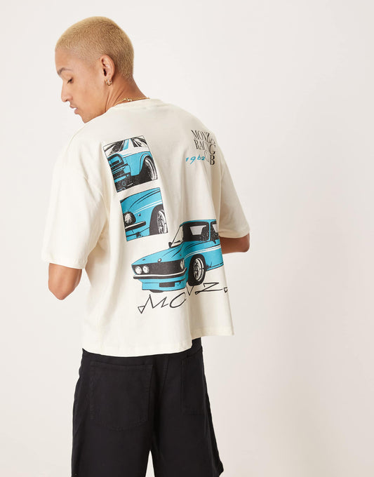 Boxy Oversized T-Shirt With Front And Back Print