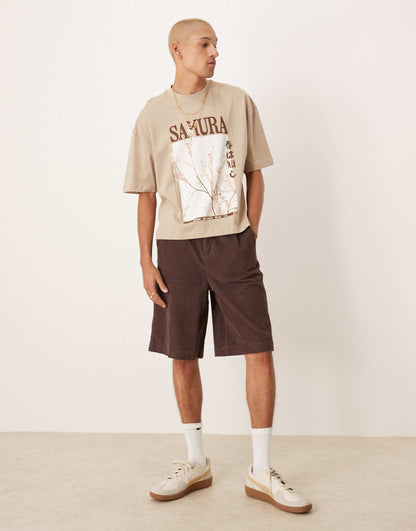 Boxy Oversized T-Shirt With Front Graphic