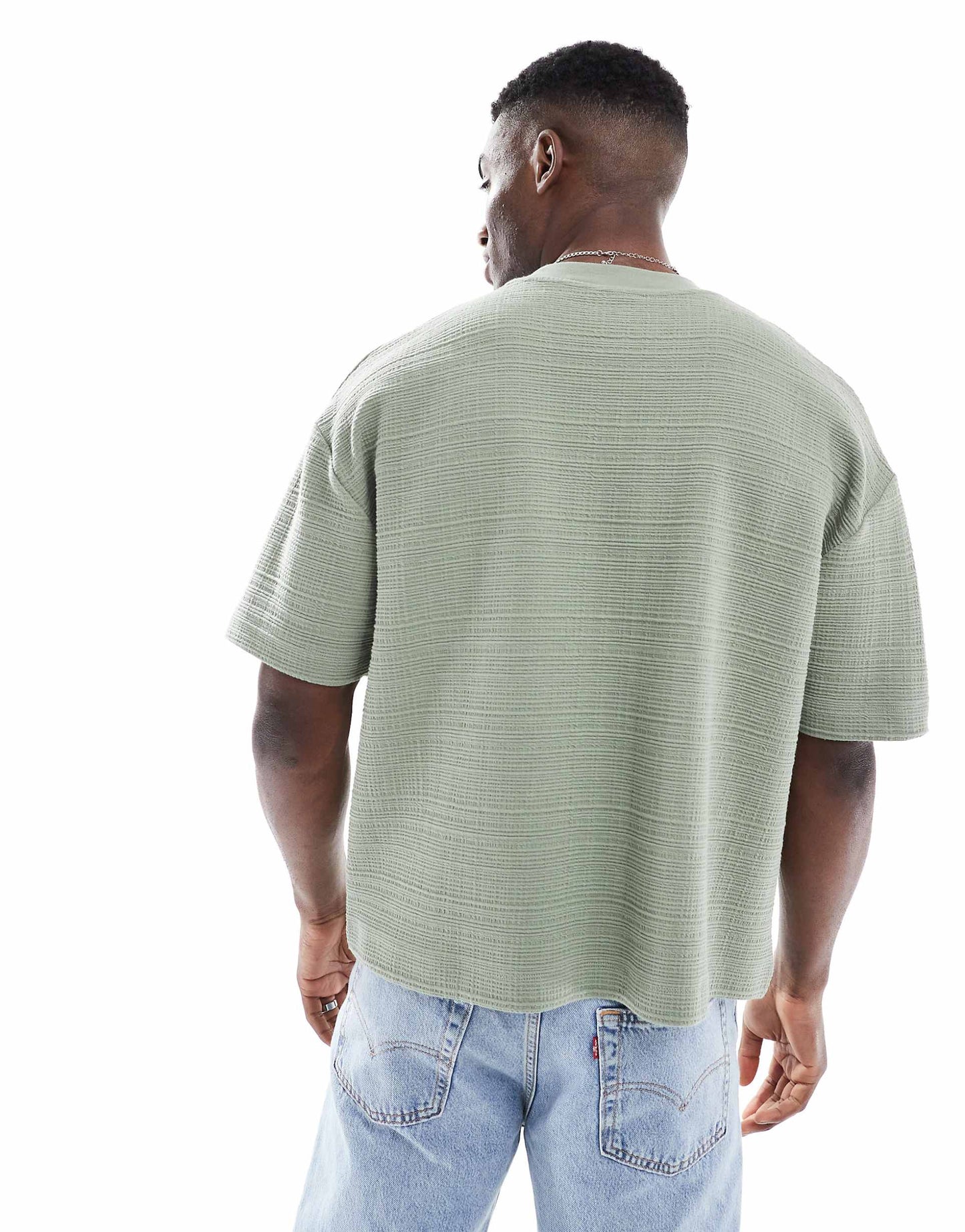 Oversized Boxy Drop Shoulder Waffle T-Shirt 300Gsm