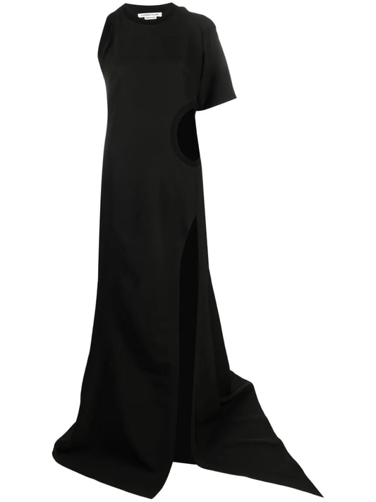 Cut-Out Asymmetric Maxi Dress