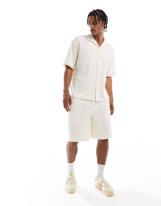 Textured Towelling Shorts Co-Ord