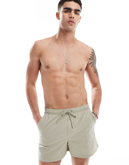 Textured Swimshort With Pocket