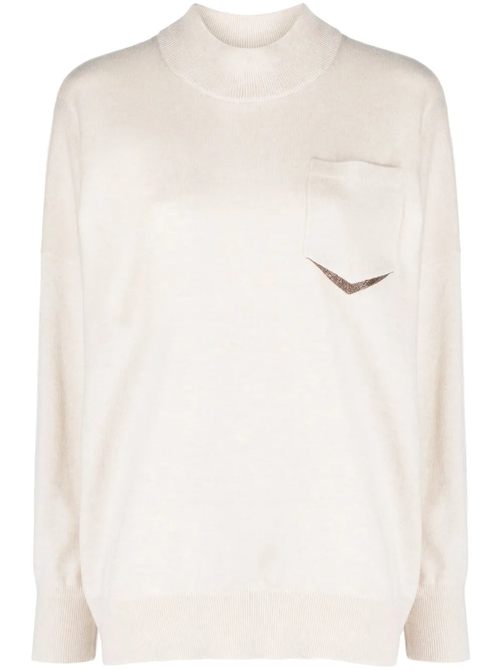 Monili-Detail Cashmere Jumper