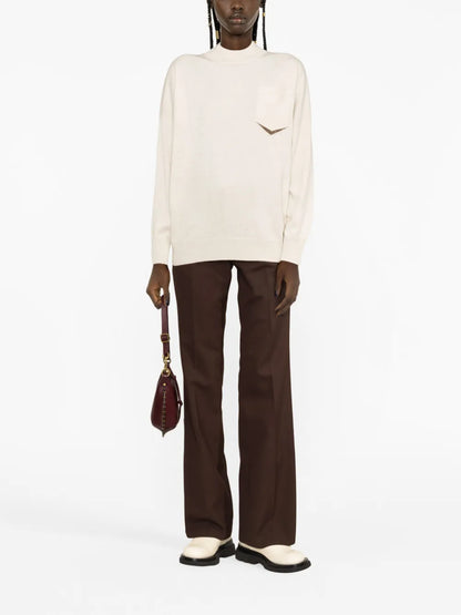 Monili-Detail Cashmere Jumper