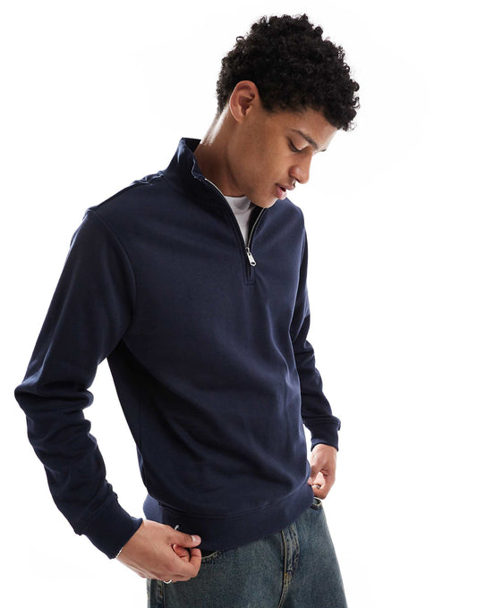 Mock T-Shirt Quarter Zip Sweatshirt
