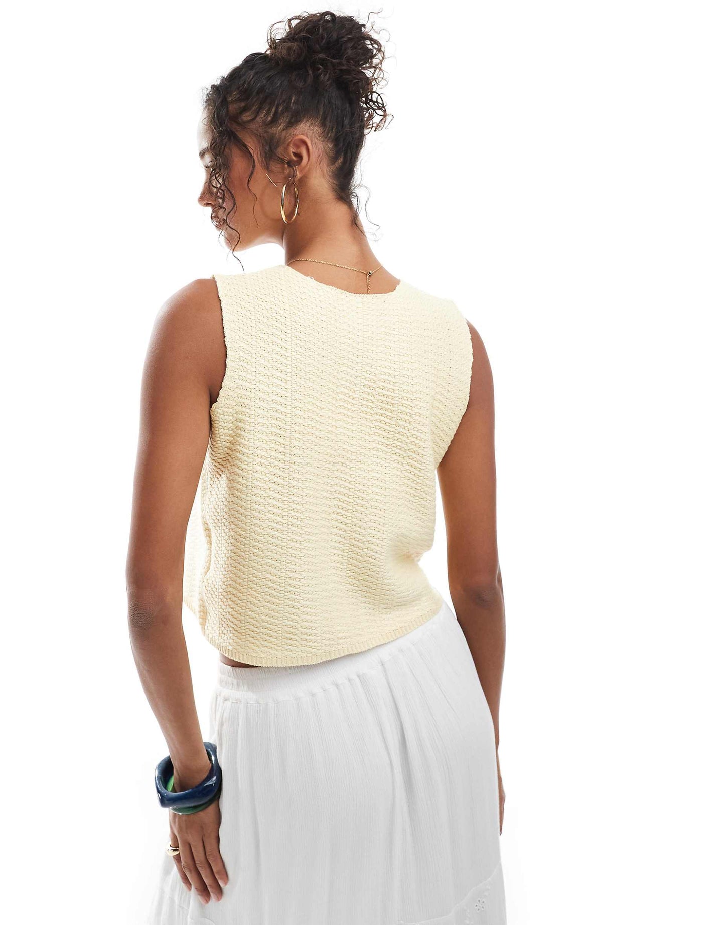 Knitted Tie Front Waistcoat