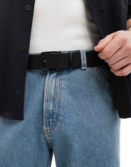Brown Faux Leather Buckle Belt