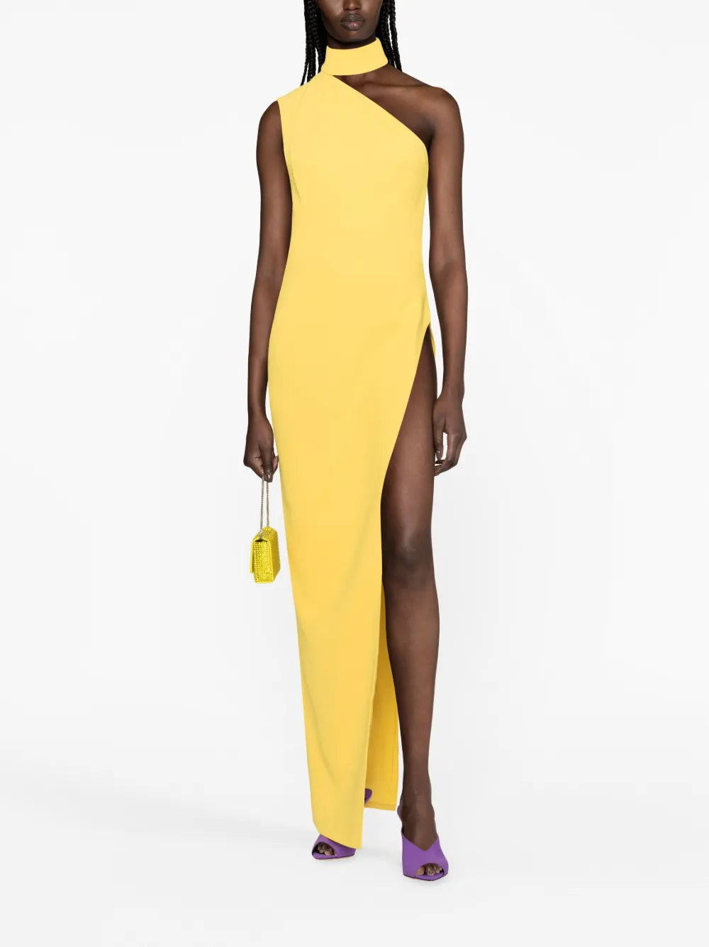 One-Shoulder Side-Slit Dress
